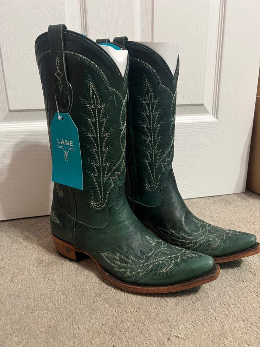 Lane Emerald Green - Lexington Leather Western Boots - NWT